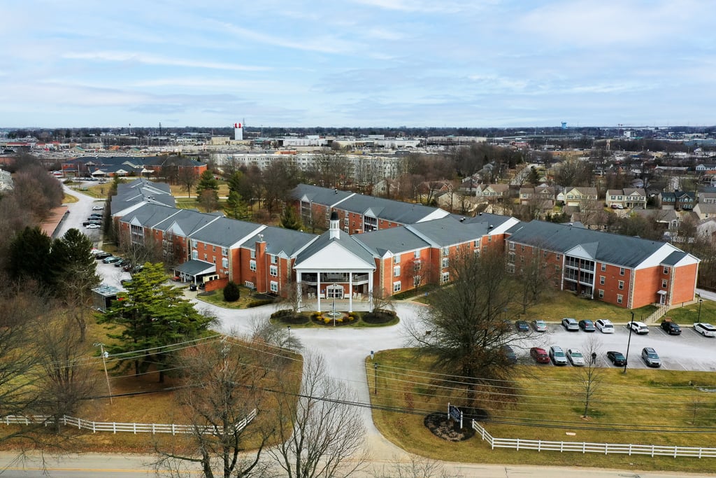 Aerial view of Colonial Heights Senior Living in Florence, Kentucky