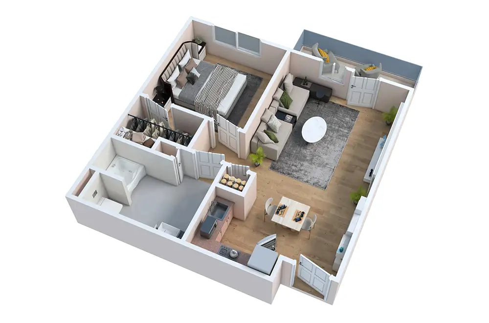 1 Bedroom With Porch 1 Bedroom With Porch