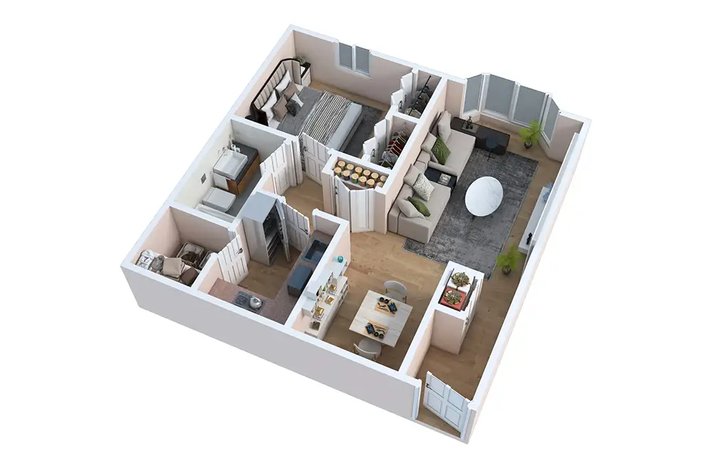 1 Bedroom, 1 Bath 1 Bedroom, 1 Bath