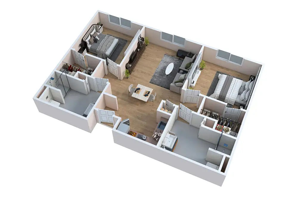 2 Bedroom, 2 Bath 2 Bedroom, 2 Bath