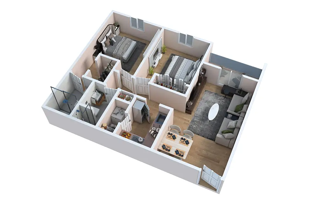 Standard 2 Bedroom, 2 Bath Standard 2 Bedroom, 2 Bath
